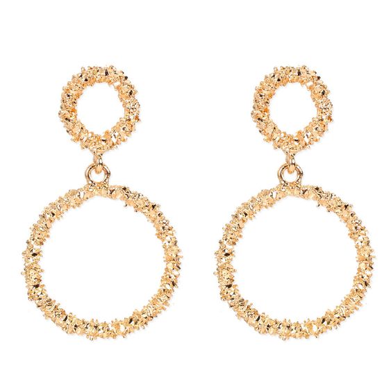 Circle Gold drop earrings