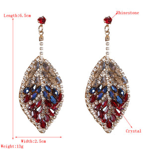 Diamond Leaf Drop Earrings!