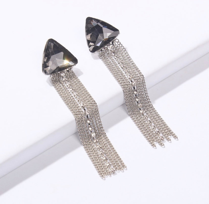 Tassel Triangle Dangle Earrings