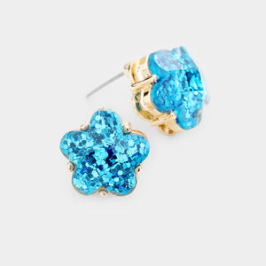 Glitter Stud Earrings