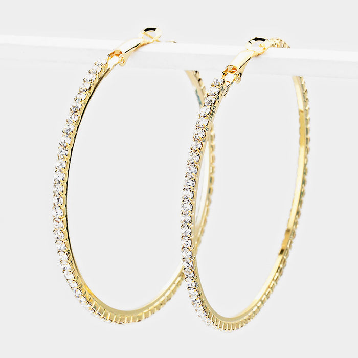 Rhinestone Hoop earrings