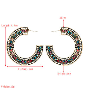 C-Shaped  rhinestone Hoops!