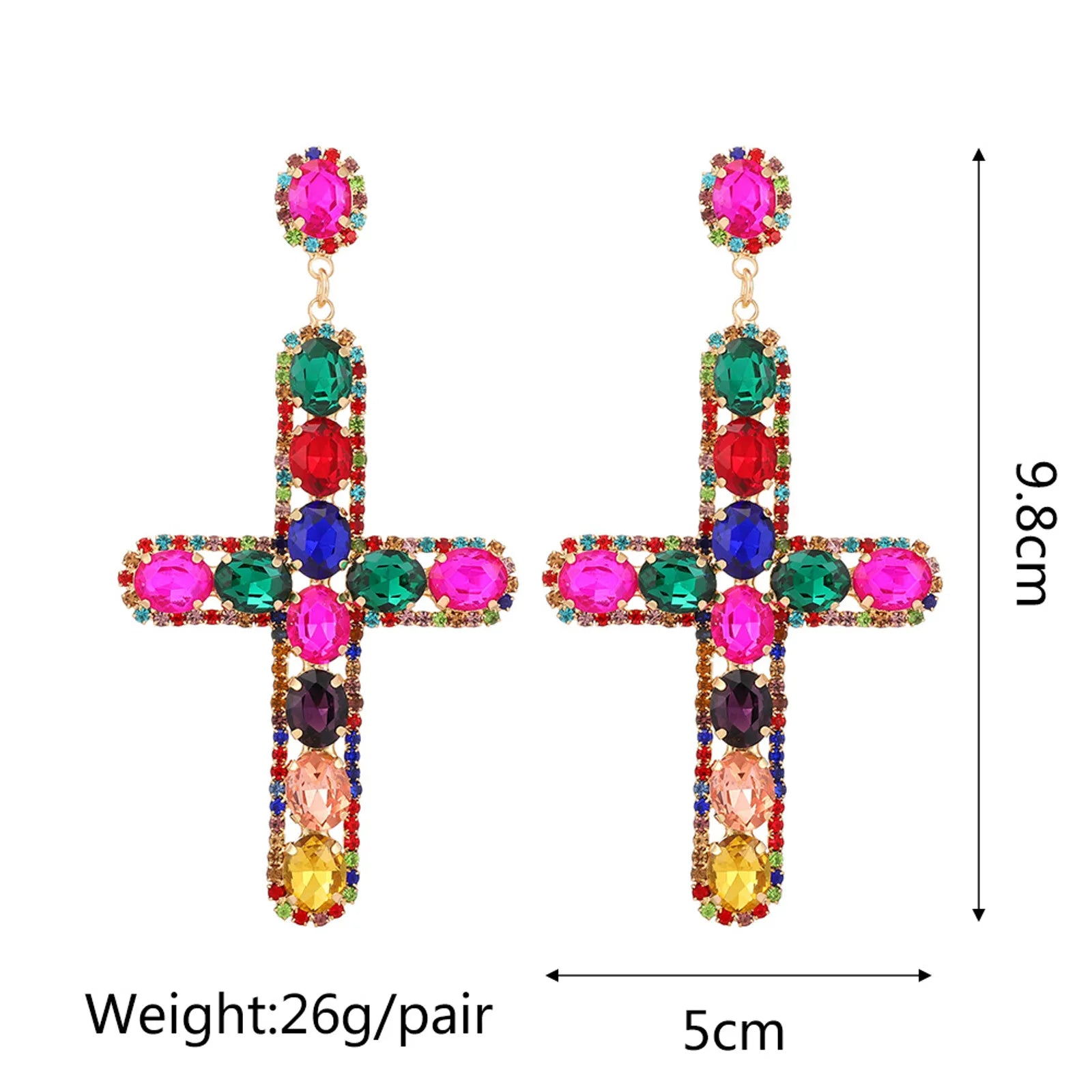 Carmin Cross Earrings