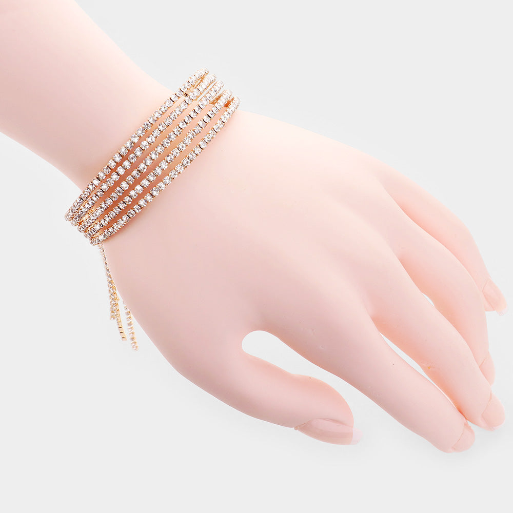 Rhinestone Fringe Bracelet