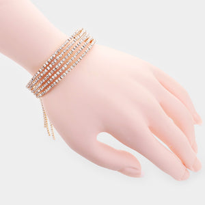 Rhinestone Fringe Bracelet