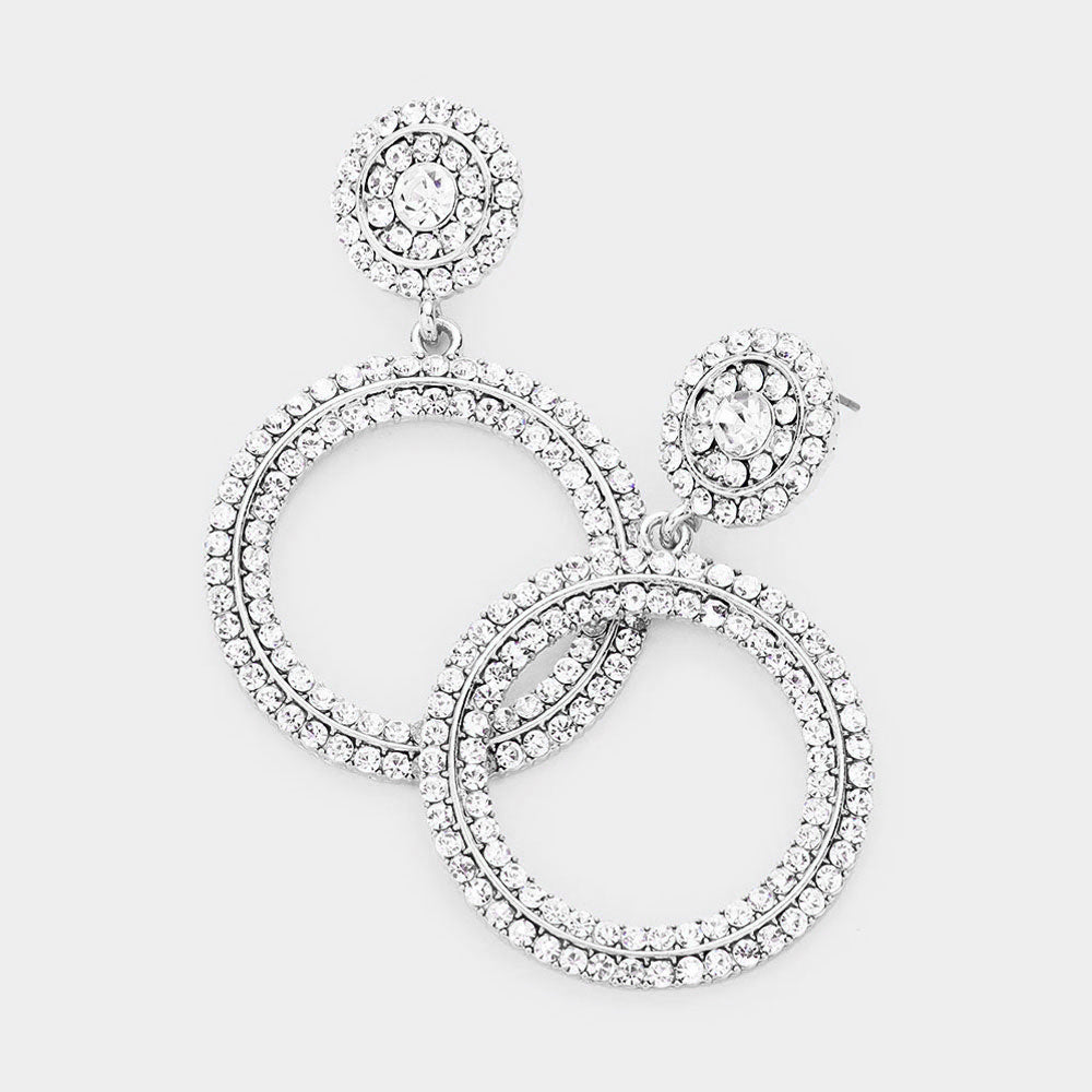 Open Circle Glamour Earrings