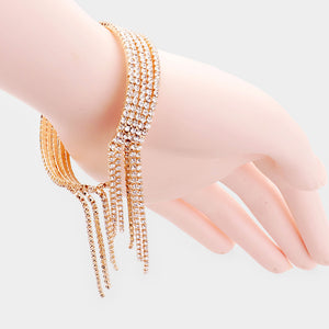 Rhinestone Fringe Bracelet