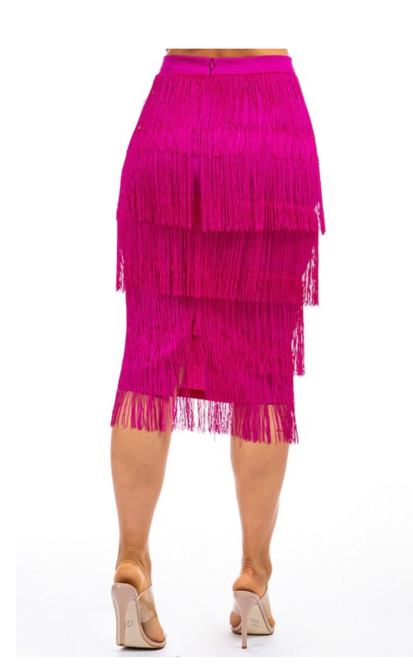 Frizzy Fringe Skirt