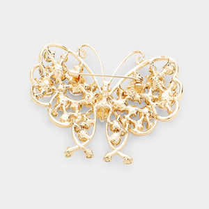 Gem Butterfly Brooch