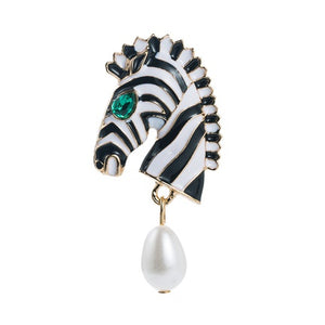 Zebre Brooch