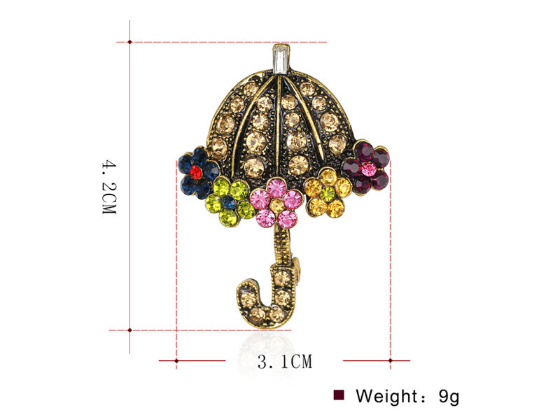 Umbrella Brooch