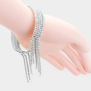 Rhinestone Fringe Bracelet