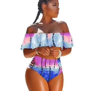 2 piece set high waist bathing suit