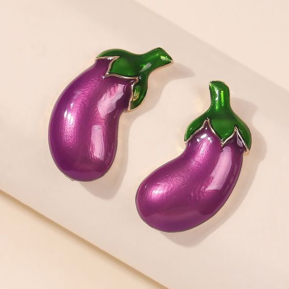 Eggplant Stud earrings
