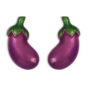 Eggplant Stud earrings