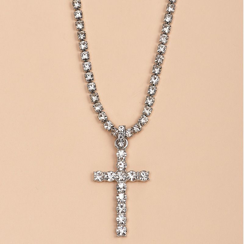 Diamond Cross Chain Necklace