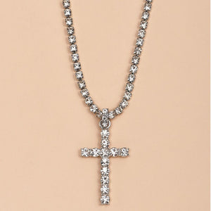 Diamond Cross Chain Necklace